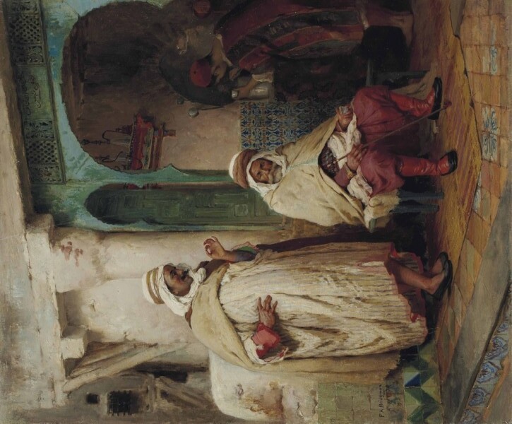 Men talking by Frederick Arthur Bridgman